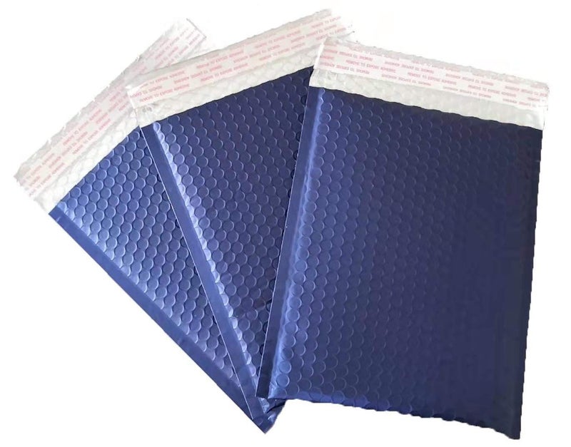 ProLine Packaging ProLine Matte Metallic Blue Bubble Padded Mailers Extra Wide #0 6.5x10 Inch Self Seal Padded Envelopes (25) - Image 1